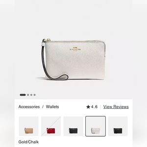 Coach Corner Zip Wristlet